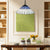 Stained Glass Blue Pendant Lamp Tapered 1 Bulb Mediterranean Hanging Light Kit for Dining Room Blue-White Clearhalo 'Ceiling Lights' 'Close To Ceiling Lights' 'Industrial' 'Middle Century Pendants' 'Pendant Lights' 'Pendants' 'Tiffany close to ceiling' 'Tiffany Pendants' 'Tiffany' Lighting' 98665