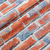 Light Color Brick Effect Wallpaper Stain-Resistant Vinyl Wall Covering for Coffee Shop Decor, Non-Pasted Clearhalo 'Industrial wall decor' 'Industrial' 'Wallpaper' Wall Decor' 986660
