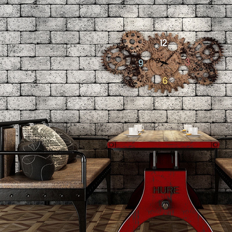 Faux Brick Wall Covering 99 Wall Art for Bar or Coffee Shop, 20.5"W x 33'L, Non-Pasted Clearhalo 'Industrial wall decor' 'Industrial' 'Wallpaper' Wall Decor' 986667