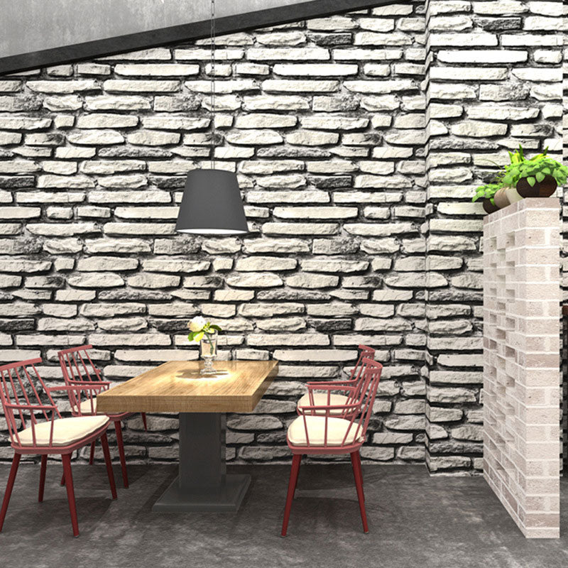 Stone Look Wallpaper Roll for Bar or Coffee Shop Non-Pasted Wall Art, 33'L x 20.5"W Clearhalo 'Industrial wall decor' 'Industrial' 'Wallpaper' Wall Decor' 986770