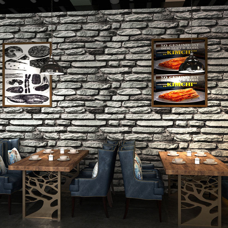 Stone Look Wallpaper Roll for Bar or Coffee Shop Non-Pasted Wall Art, 33'L x 20.5"W Clearhalo 'Industrial wall decor' 'Industrial' 'Wallpaper' Wall Decor' 986774