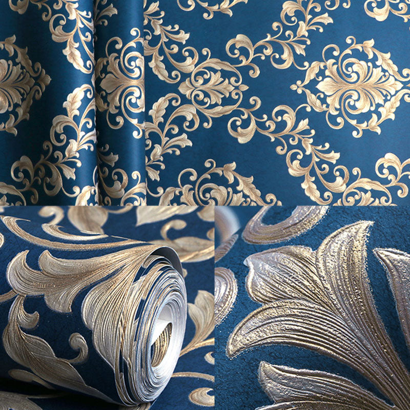 Damask Design Wallpaper Roll in Natural Color, Classic Wall Covering for Bedroom Decoration Clearhalo 'Wall Decor' 'Wallpaper' 986829