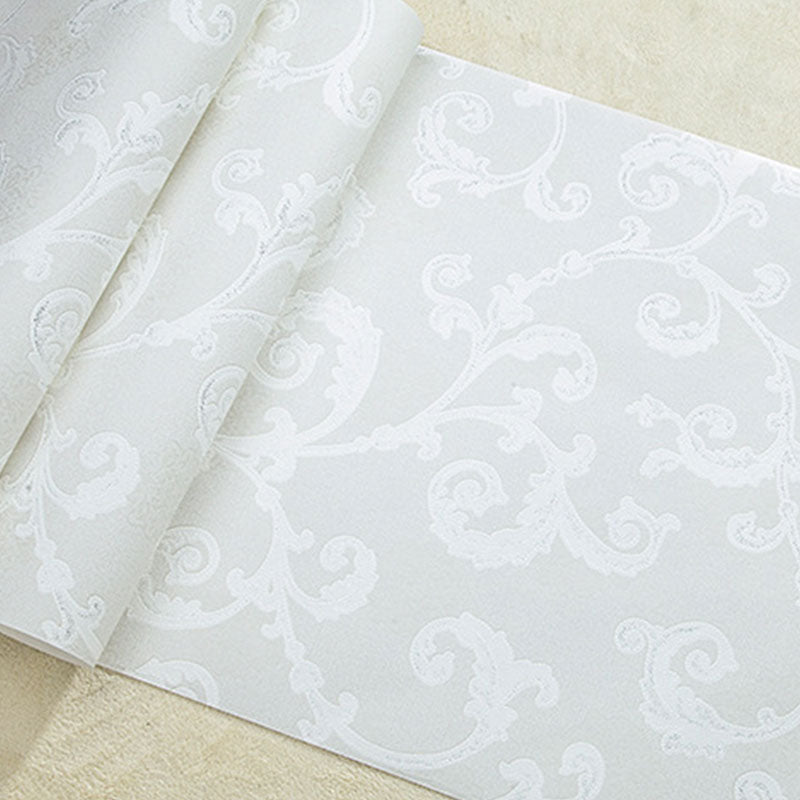 Soft Color Embossed Blossoms Wallpaper Water-Resistant Wall Decor for Bathroom, Non-Pasted Clearhalo 'Country wall decor' 'Rustic' 'Wallpaper' Wall Decor' 986909