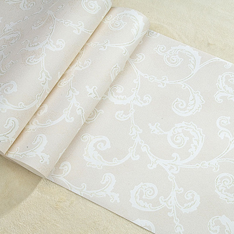 Soft Color Embossed Blossoms Wallpaper Water-Resistant Wall Decor for Bathroom, Non-Pasted Clearhalo 'Country wall decor' 'Rustic' 'Wallpaper' Wall Decor' 986912