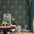European Damask Design Wallpaper Roll in Pastel Color Living Room Wall Art, 33 ft. x 20.5 in Dark Green Clearhalo 'Vintage wall decor' 'Vintage' 'Wallpaper' Wall Decor' 986945