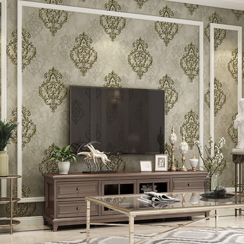 Stain-Resistant Wall Covering Non-Woven Material Classic Wallpaper Roll for Living Room Clearhalo 'Vintage wall decor' 'Vintage' 'Wallpaper' Wall Decor' 987018