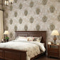 Vintage Wallpaper Roll in Natural Color Damask Design Wall Covering, 33 ft. x 20.5 in Light Coffee Clearhalo 'Wall Decor' 'Wallpaper' 987034