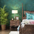 Natural Color Nostalgic Wall Art 33' by 20.5" Floral Surface Wallpaper for Home Decoration Peacock Green Clearhalo 'Vintage wall decor' 'Vintage' 'Wallpaper' Wall Decor' 987037