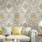 Embossed Damask Design Wall Art Bedroom Decorative European Wallpaper Roll, 20.5"W x 33'L Light Blue Clearhalo 'Wall Decor' 'Wallpaper' 987050