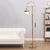 Gold Finish Arched Standing Floor Light Postmodern 1-Light Metallic Floor Reading Lamp with Orb Shade Gold Clearhalo 'Floor Lamps' 'Lamps' Lighting' 987755