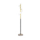 Opal Glass Ball Standing Floor Light with Spiral Design Modernist 6-Head Gold-Black Stand Up Lamp Clearhalo 'Floor Lamps' 'Lamps' Lighting' 987777