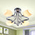 Dome Bedroom Semi-Flush Ceiling Light White Glass 4 Lights Modernism Flush Lamp with Rhombus Frame in Chrome