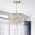2-Light Ceiling Hang Fixture Post Modern Chain Crystal Bead Pendant Chandelier for Guest Room in Silver Silver Clearhalo 'Ceiling Lights' 'Chandeliers' 'Modern Chandeliers' 'Modern' Lighting' 988321