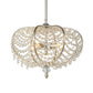 2-Light Ceiling Hang Fixture Post Modern Chain Crystal Bead Pendant Chandelier for Guest Room in Silver Clearhalo 'Ceiling Lights' 'Chandeliers' 'Modern Chandeliers' 'Modern' Lighting' 988322