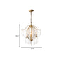 Candlestick Restaurant Ceiling Chandelier Modernism Hanging Crystal Droplet 3/4-Light Gold Lighting Fixture Clearhalo 'Ceiling Lights' 'Chandeliers' Lighting' options 988332