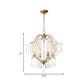 Candlestick Restaurant Ceiling Chandelier Modernism Hanging Crystal Droplet 3/4-Light Gold Lighting Fixture Clearhalo 'Ceiling Lights' 'Chandeliers' Lighting' options 988337