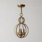 Inserted Crystal Bronze Hanging Pendant Light Globe 3 Bulbs Modernism Hanging Chandelier Clearhalo 'Ceiling Lights' 'Chandeliers' Lighting' options 988368