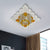 Amber Beveled Glass Crystal Floral Flushmount Contemporary LED Balcony Close to Ceiling Lighting Fixture Amber Clearhalo 'Ceiling Lights' 'Close To Ceiling Lights' 'Close to ceiling' 'Flush mount' Lighting' 988483