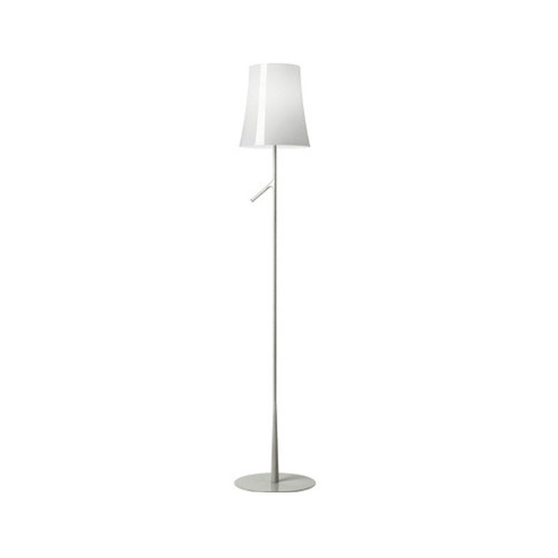 Metallic Bell Shape Floor Lamp Contemporary Single Head White/Orange Standing Light for Study Room Clearhalo 'Floor Lamps' 'Lamps' Lighting' 988562