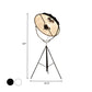Contemporary Semi-Globe Tri-Leg Floor Light Metal 1 Bulb Photo Studio Standing Lamp in Black/White Clearhalo 'Floor Lamps' 'Lamps' Lighting' 988635