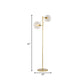 Circle Floor Reading Lamp Modernist Clear Glass LED Gold Stand Up Light for Living Room Clearhalo 'Floor Lamps' 'Lamps' Lighting' 988739