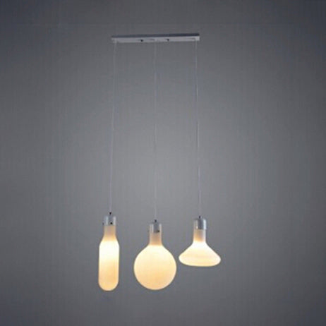 Black 3-Light Multiple Hanging Light Modern White Glass Bottle Shade Cluster Pendant with Linear Canopy White Clearhalo 'Ceiling Lights' 'Close To Ceiling Lights' 'Glass shade' 'Glass' 'Industrial Pendants' 'Industrial' 'Middle Century Pendants' 'Pendant Lights' 'Pendants' 'Tiffany' Lighting' 98972