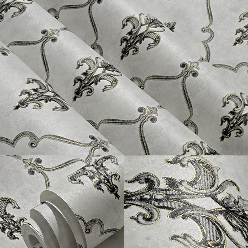 20.5"W x 33'L Scandinavian Simple Damasque Non-Pasted Wallpaper in Natural Color Clearhalo 'Vintage wall decor' 'Vintage' 'Wallpaper' Wall Decor' 990297