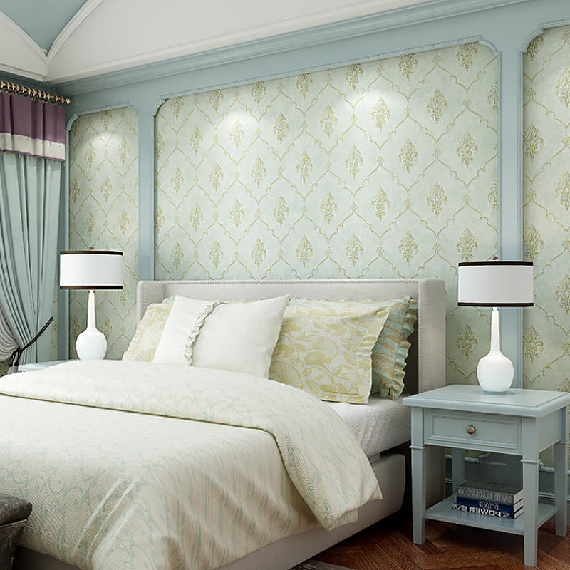 20.5"W x 33'L Scandinavian Simple Damasque Non-Pasted Wallpaper in Natural Color Clearhalo 'Vintage wall decor' 'Vintage' 'Wallpaper' Wall Decor' 990304