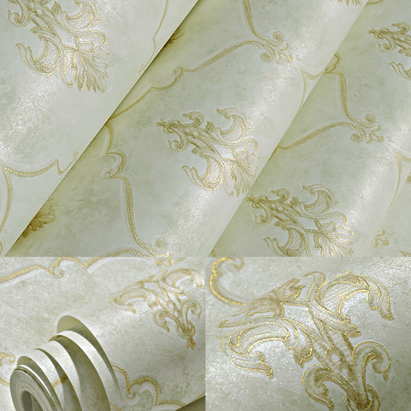20.5"W x 33'L Scandinavian Simple Damasque Non-Pasted Wallpaper in Natural Color Clearhalo 'Vintage wall decor' 'Vintage' 'Wallpaper' Wall Decor' 990305