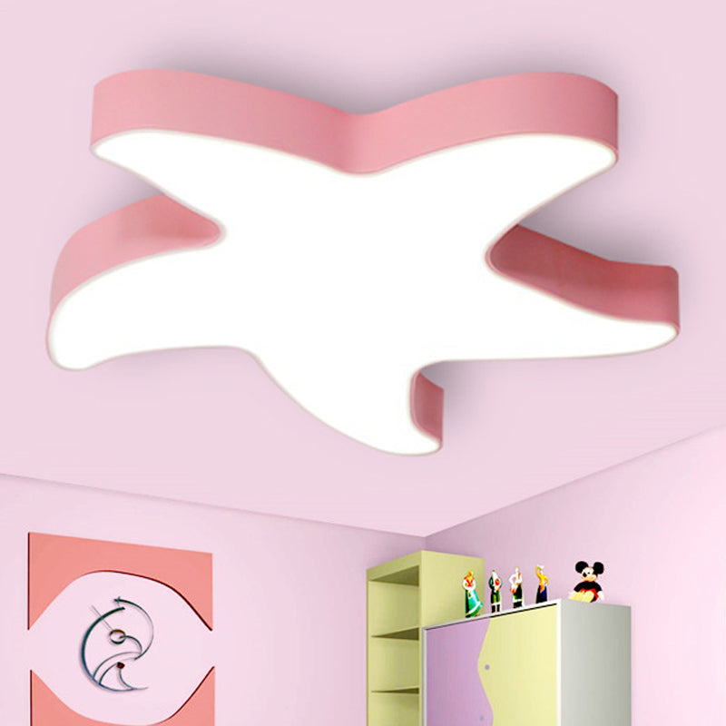 Macaron Loft Starfish Flush Mount Light Acrylic Candy Colored Ceiling Light Clearhalo 'Ceiling Lights' 'Close To Ceiling Lights' 'Close to ceiling' 'Flush mount' Lighting' 990453