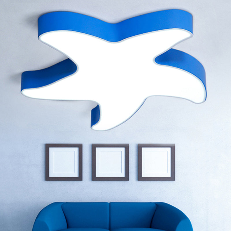 Macaron Loft Starfish Flush Mount Light Acrylic Candy Colored Ceiling Light Clearhalo 'Ceiling Lights' 'Close To Ceiling Lights' 'Close to ceiling' 'Flush mount' Lighting' 990455