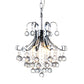 Curvy Arm Chandelier Light Modern Crystal 3 Lights Chrome Ceiling Light for Dining Room Clearhalo 'Ceiling Lights' 'Chandeliers' 'Close To Ceiling Lights' 'Glass shade' 'Glass' 'Modern Chandeliers' 'Modern' Lighting' 990735