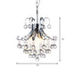 Curvy Arm Chandelier Light Modern Crystal 3 Lights Chrome Ceiling Light for Dining Room Clearhalo 'Ceiling Lights' 'Chandeliers' 'Close To Ceiling Lights' 'Glass shade' 'Glass' 'Modern Chandeliers' 'Modern' Lighting' 990736