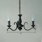 2-Tier Candle Living Room Chandelier Traditional Metal 3/5/6 Bulbs Black Finish Ceiling Hanging Light Clearhalo 'Ceiling Lights' 'Chandeliers' Lighting' options 990990
