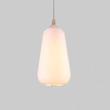 Global/Gourd/Ellipse Pendant Light Contemporary Smoky/Amber/White Glass 1 Light Dining Room Hanging Ceiling Lamp Clearhalo 'Ceiling Lights' 'Glass shade' 'Glass' 'Modern Pendants' 'Modern' 'Pendant Lights' 'Pendants' Lighting' 991284