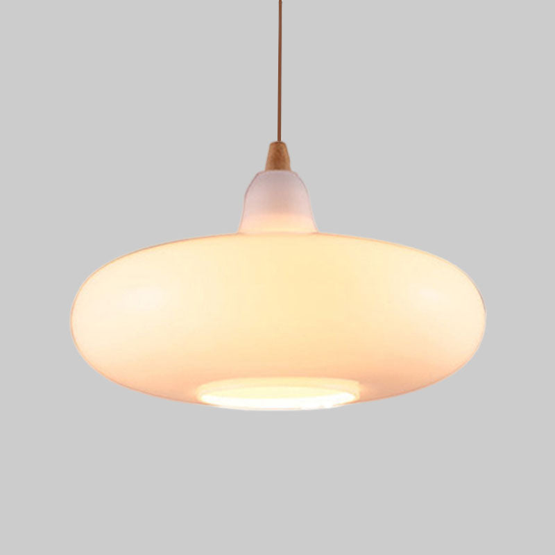 Global/Gourd/Ellipse Pendant Light Contemporary Smoky/Amber/White Glass 1 Light Dining Room Hanging Ceiling Lamp Clearhalo 'Ceiling Lights' 'Glass shade' 'Glass' 'Modern Pendants' 'Modern' 'Pendant Lights' 'Pendants' Lighting' 991301