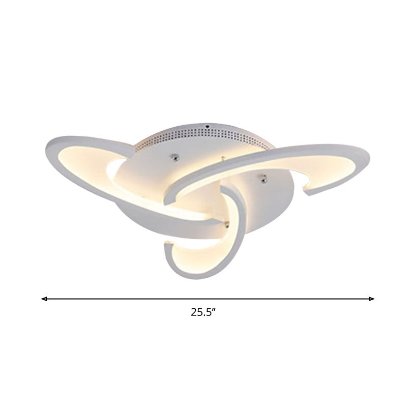 Windmill Flush Ceiling Light Fixture Modern Acrylic 3/6/12-Light Living Room Flushmount Lighting in Warm/White/Natural Light Clearhalo 'Ceiling Lights' 'Close To Ceiling Lights' 'Close to ceiling' 'Semi-flushmount' Lighting' 991336