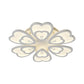 Heart Ceiling Light Contemporary Acrylic 6/9/12 Lights Dining Room Flush Mount Light in Warm/White/Natural Light Clearhalo 'Ceiling Lights' 'Close To Ceiling Lights' 'Close to ceiling' 'Semi-flushmount' Lighting' 991401