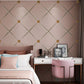 Simple 3D Effect Harlequin Wallpaper for Dress Shop Decor, 57.1 sq ft. Flock Wall Covering in Light Color Pink Clearhalo 'Wall Decor' 'Wallpaper' 991448