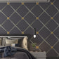 Simple 3D Effect Harlequin Wallpaper for Dress Shop Decor, 57.1 sq ft. Flock Wall Covering in Light Color Dark Gray Clearhalo 'Wall Decor' 'Wallpaper' 991452