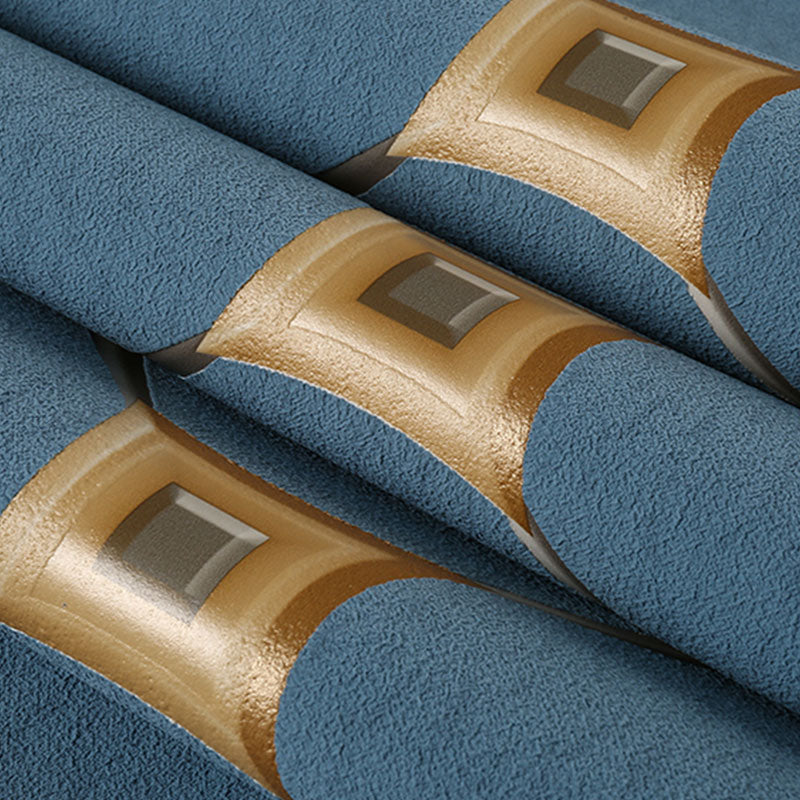 Simple 3D Effect Harlequin Wallpaper for Dress Shop Decor, 57.1 sq ft. Flock Wall Covering in Light Color Blue Clearhalo 'Wall Decor' 'Wallpaper' 991456