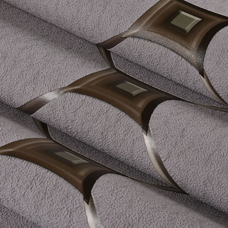 Simple 3D Effect Harlequin Wallpaper for Dress Shop Decor, 57.1 sq ft. Flock Wall Covering in Light Color Light Gray Clearhalo 'Wall Decor' 'Wallpaper' 991459