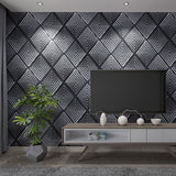 Stain-Resistant 3D Harlequin Wallpaper Plaster Modern Wall Art for Bar Decoration, 33'L x 20.5"W Clearhalo 'Wall Decor' 'Wallpaper' 991491
