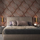 Stain-Resistant 3D Harlequin Wallpaper Plaster Modern Wall Art for Bar Decoration, 33'L x 20.5"W Coffee Clearhalo 'Wall Decor' 'Wallpaper' 991500