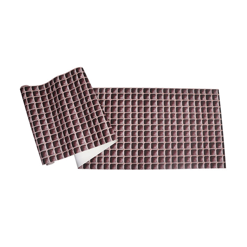 Simple Wallpaper Roll in Dark Color 3D Effect Grid Wall Covering, 33-foot x 20.5-inch Clearhalo 'Wall Decor' 'Wallpaper' 991507