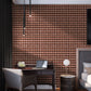 Simple Wallpaper Roll in Dark Color 3D Effect Grid Wall Covering, 33-foot x 20.5-inch Coffee Clearhalo 'Wall Decor' 'Wallpaper' 991514