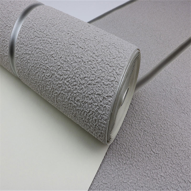 Minimalist Horizontal Stripe Wall Decor in Natural Color Bedroom Flock Fabric Wallpaper, 33' x 20.5" Clearhalo 'Modern wall decor' 'Modern' 'Wallpaper' Wall Decor' 991562