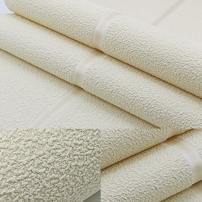 Minimalist Horizontal Stripe Wall Decor in Natural Color Bedroom Flock Fabric Wallpaper, 33' x 20.5" Clearhalo 'Modern wall decor' 'Modern' 'Wallpaper' Wall Decor' 991565