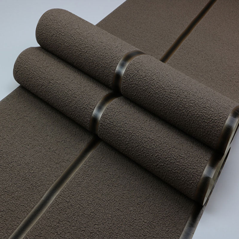 Minimalist Horizontal Stripe Wall Decor in Natural Color Bedroom Flock Fabric Wallpaper, 33' x 20.5" Clearhalo 'Modern wall decor' 'Modern' 'Wallpaper' Wall Decor' 991569