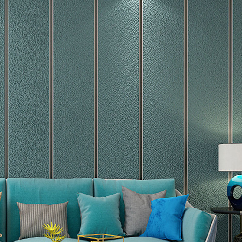 Neutral Color Vertical Stripe Wallpaper Stain-Resistant Flock Wall Covering for Accent Wall Blackish Green Clearhalo 'Modern wall decor' 'Modern' 'Wallpaper' Wall Decor' 991571